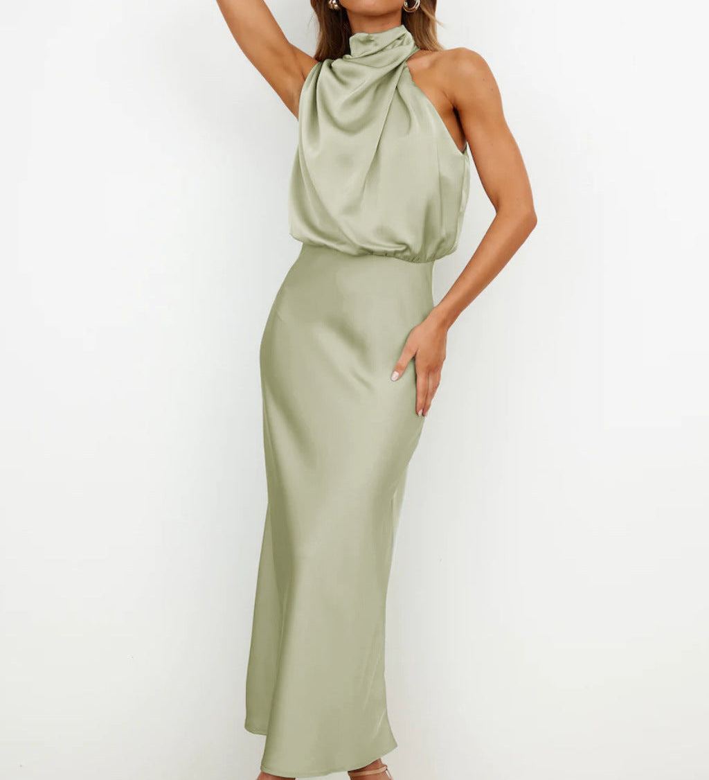 Tyra | Elegancka wieczorowa sukienka z dekoltem halter