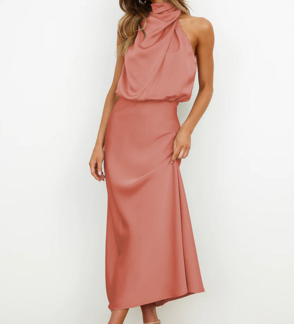 Tyra | Elegancka wieczorowa sukienka z dekoltem halter