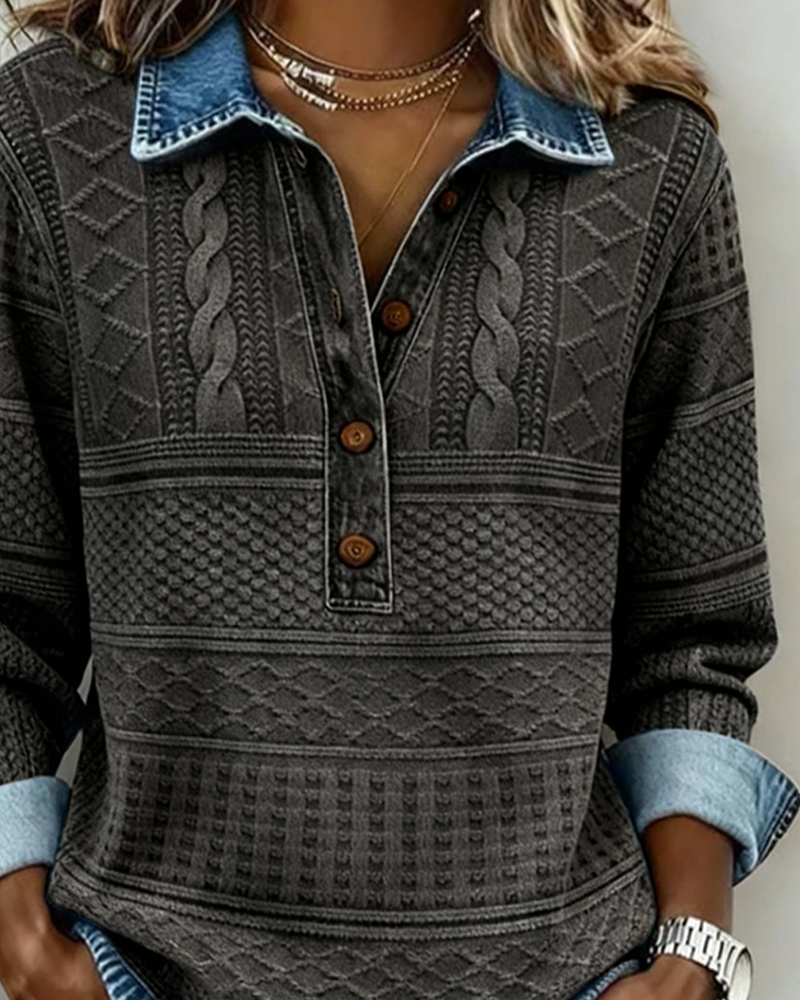 Varsovia Atelier | KOSZULA Z EFEKTEM DENIMU