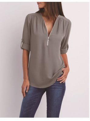 Varsovia Atelier | BLUZKA Z DEKOLTEM W SZPIC ZIP
