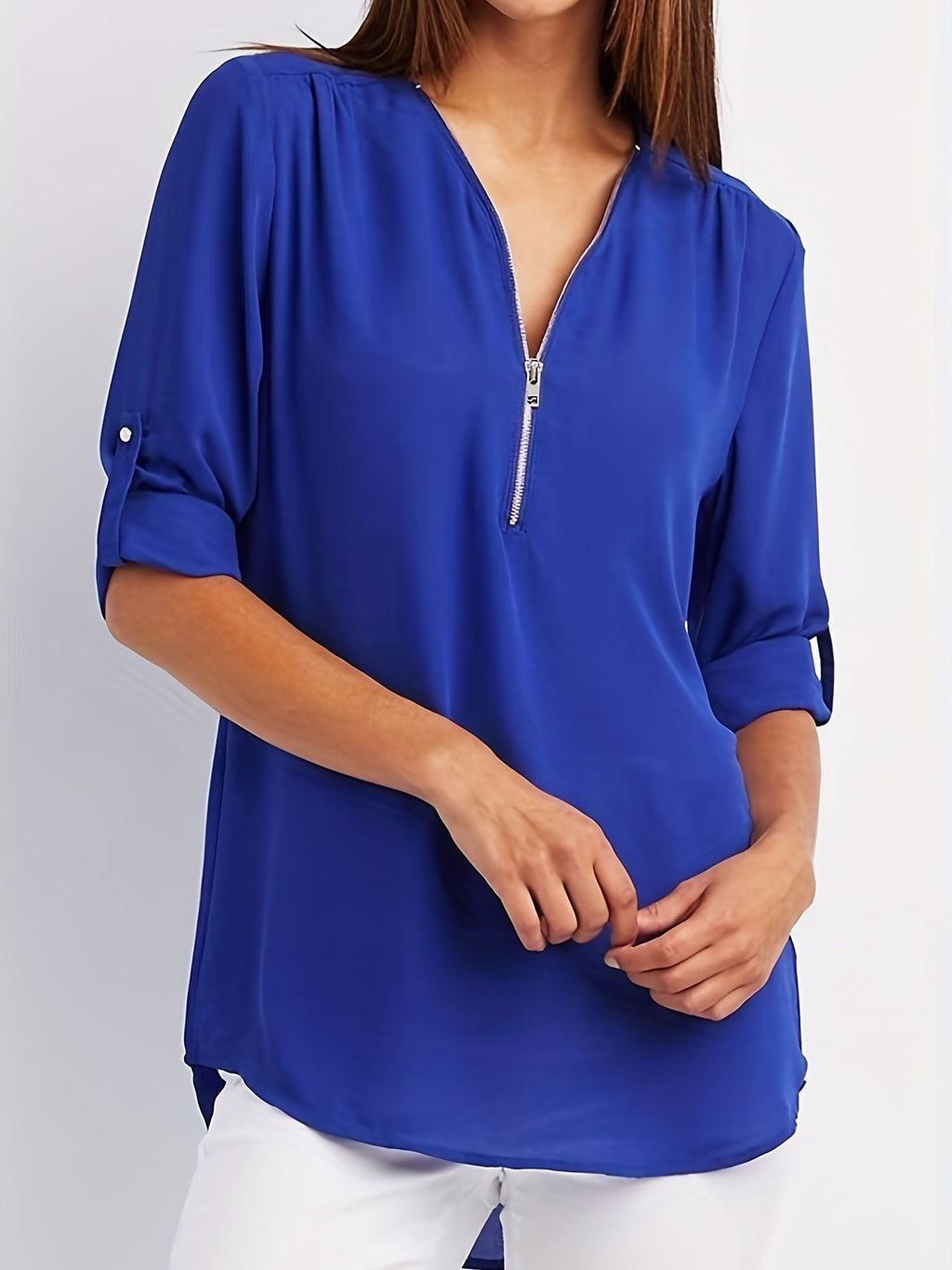 Varsovia Atelier | BLUZKA Z DEKOLTEM W SZPIC ZIP