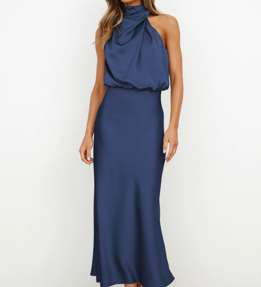 Tyra | Elegancka wieczorowa sukienka z dekoltem halter