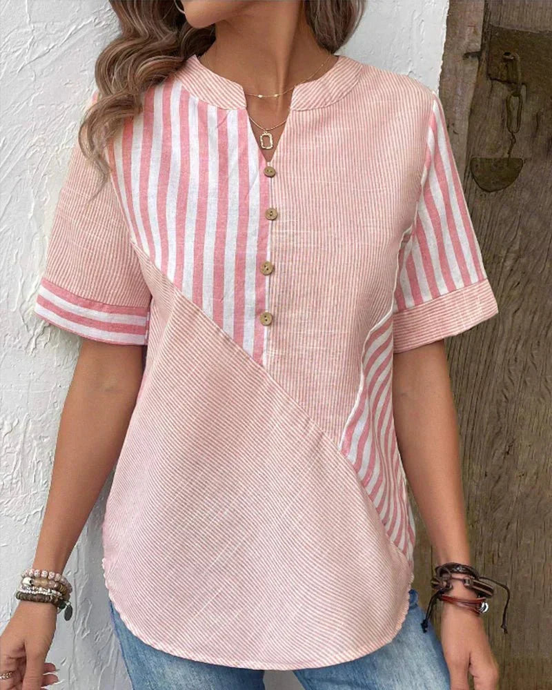 Varsovia Atelier | BLUZKA W PASKI ELEGANCKA FOR WOMEN