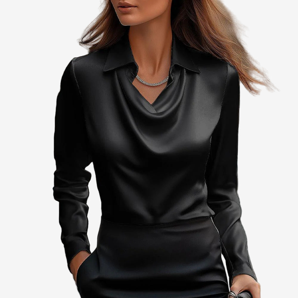 Varsovia Atelier | BLUZKA DRAPÉE COL COWL