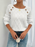 Varsovia Atelier | PULL TEKSTUROWANA Z GUZIKAMI