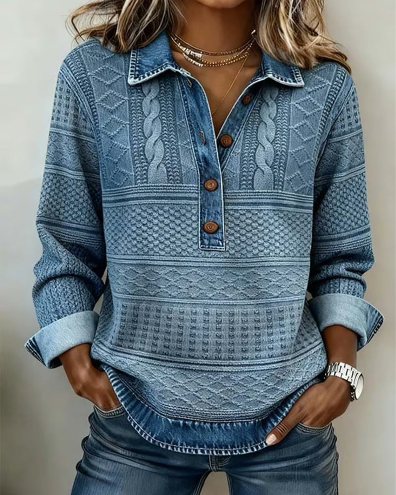 Varsovia Atelier | KOSZULA Z EFEKTEM DENIMU