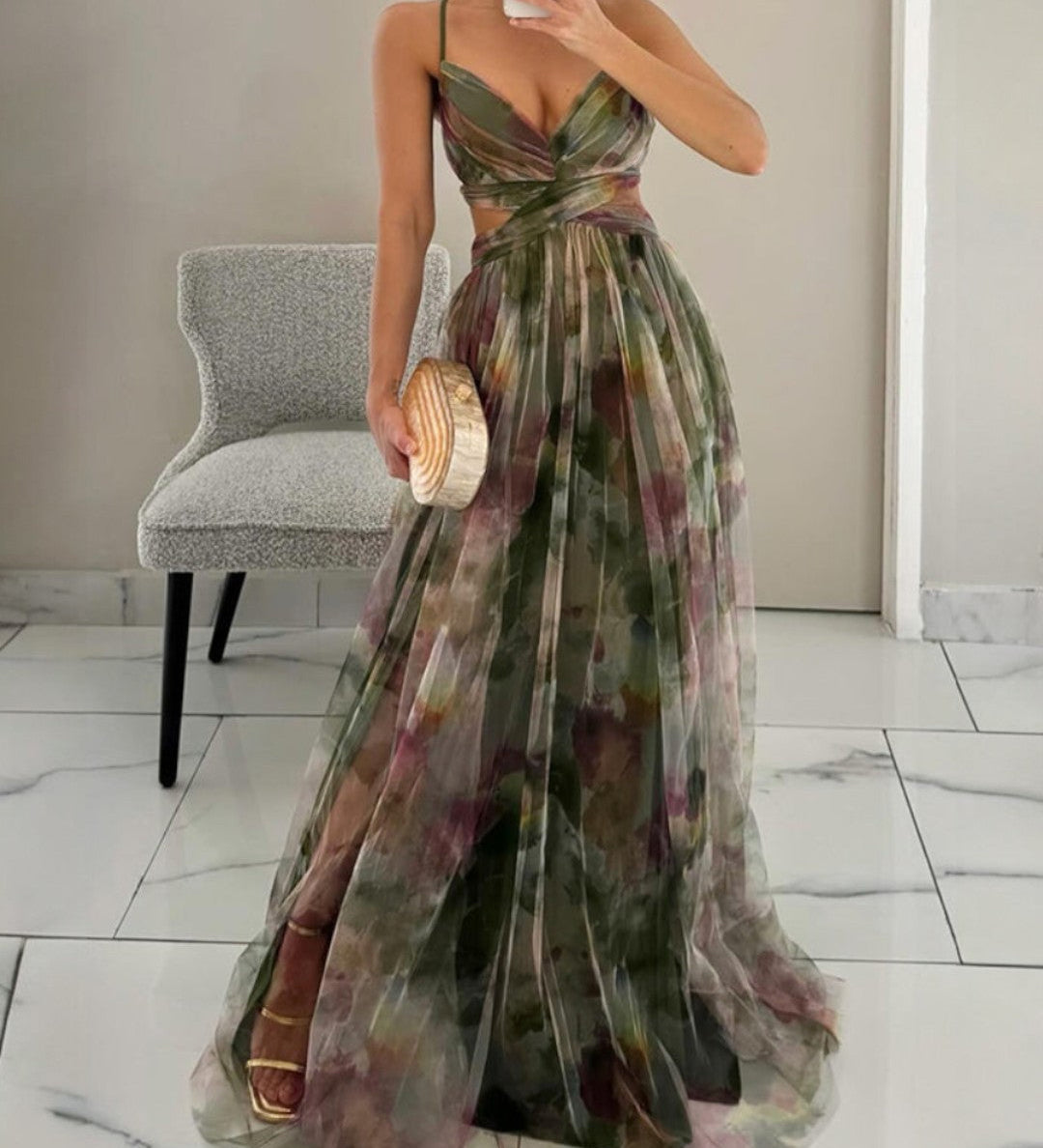 Giselle | Kwiatowa Maxi Sukienka