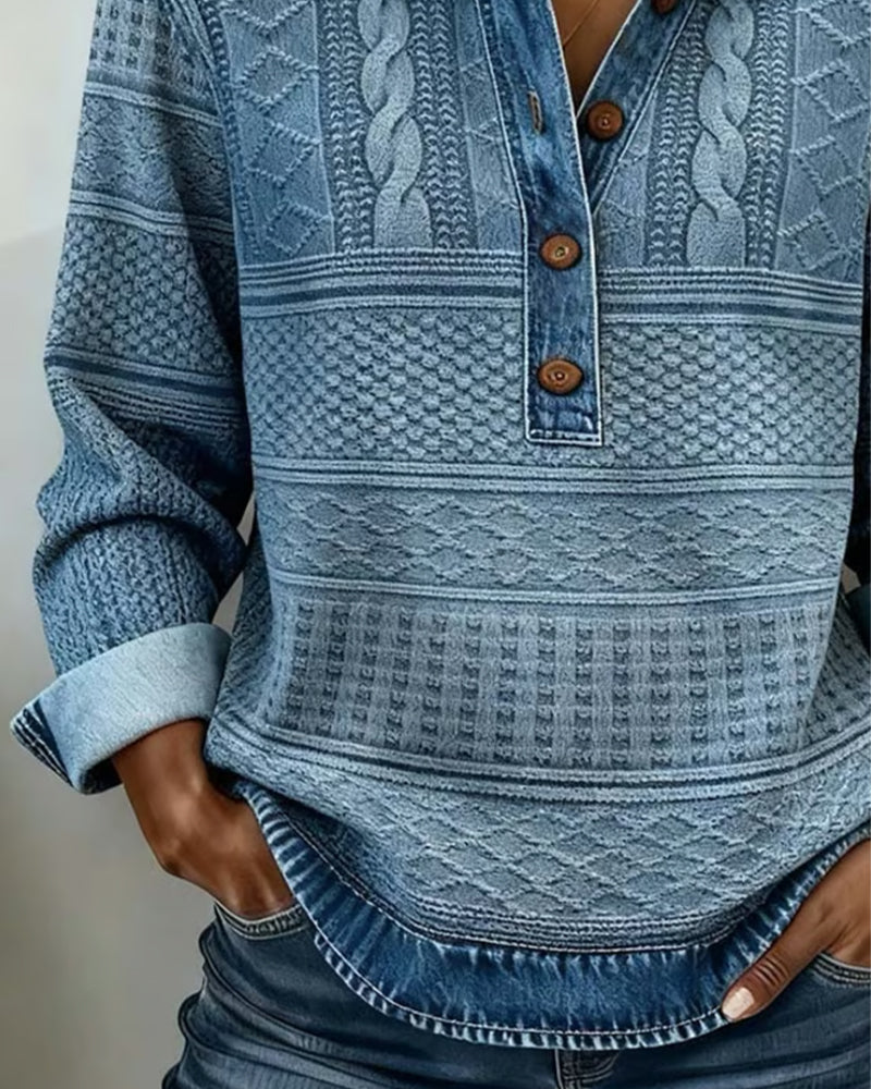 Varsovia Atelier | KOSZULA Z EFEKTEM DENIMU
