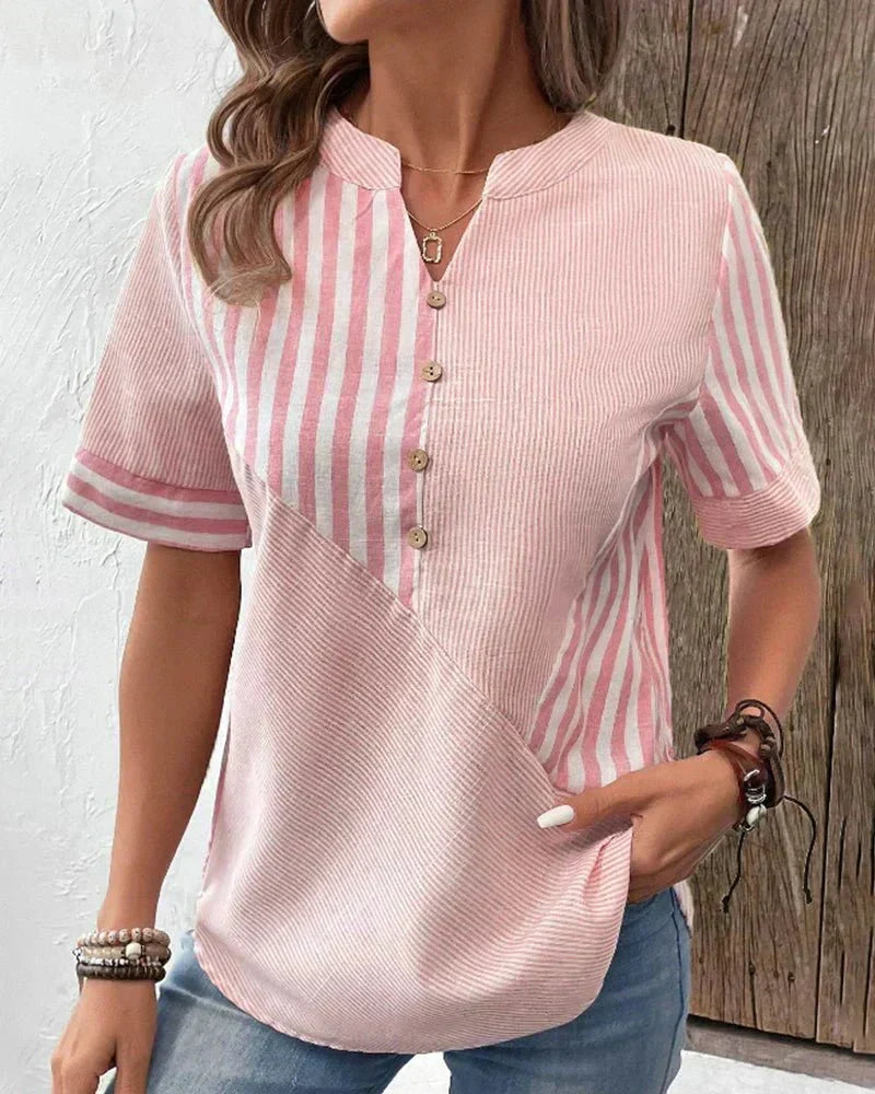 Varsovia Atelier | BLUZKA W PASKI ELEGANCKA FOR WOMEN
