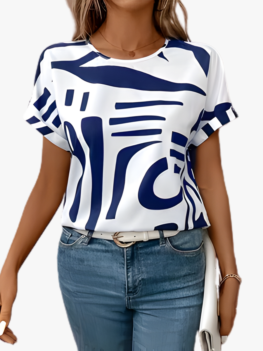 Varsovia Atelier | T-SHIRT WZORZYSTA ABSTRAKCYJNY