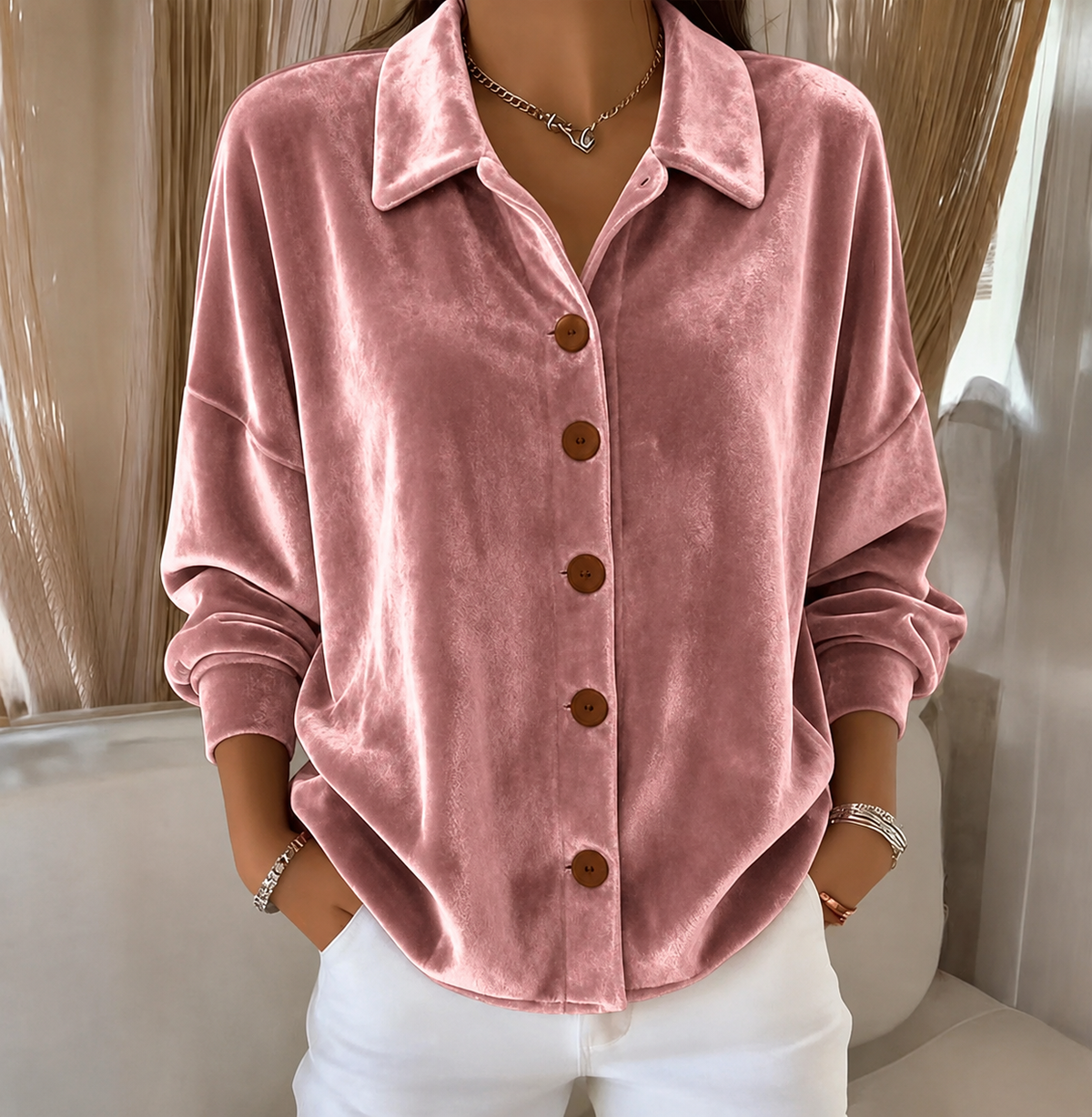 Varsovia Atelier | TOP z zapinaniem na guziki ELEGANCKI