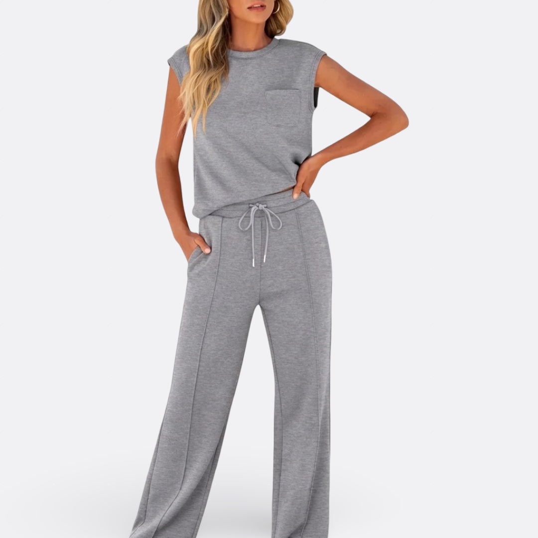 Íris - Zestaw Casual z Przyjemnego Materiału do Relaksu