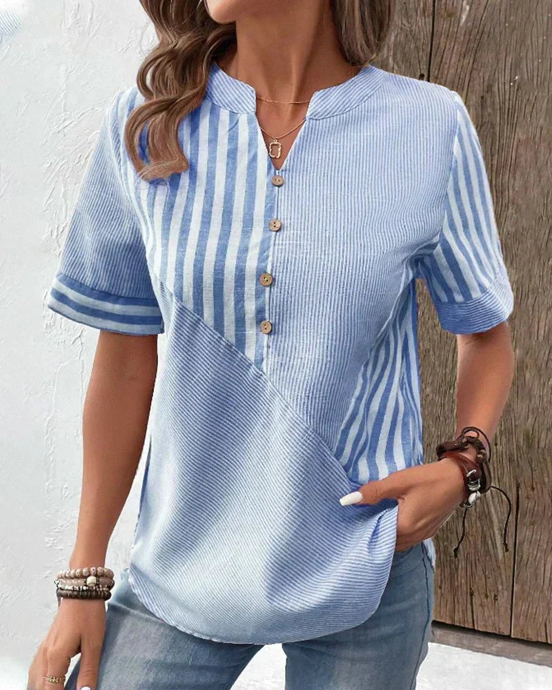 Varsovia Atelier | BLUZKA W PASKI ELEGANCKA FOR WOMEN